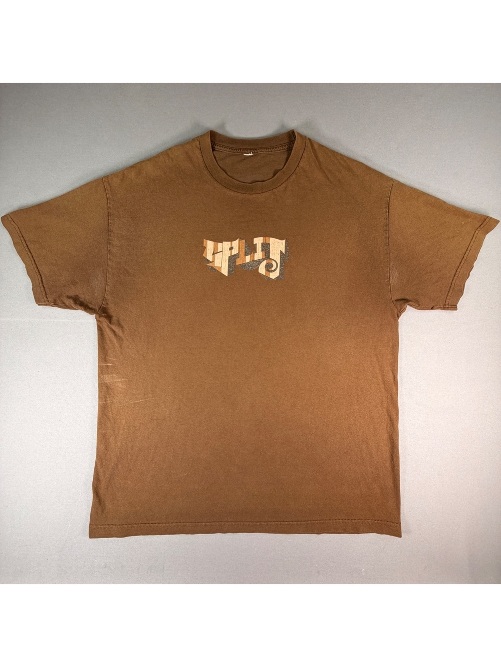 Split Skateboard Co Vintage Brown Graphic Tee Shirt Y2K Skateboarding Brand Top